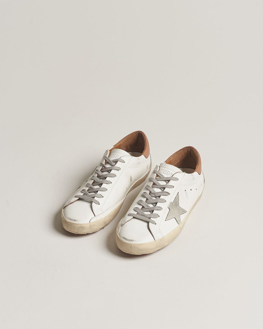 Homme |  | Golden Goose | Deluxe Brand Super-Star Sneaker White/Caramel