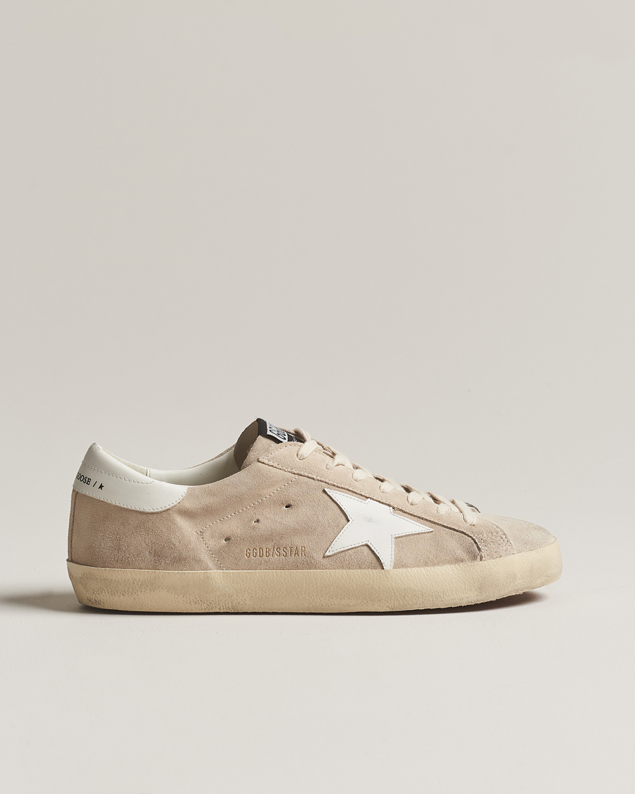 Homme | Golden Goose Deluxe Brand Super-Star Sneaker Beige/White | Golden Goose | Deluxe Brand Super-Star Sneaker Beige/White
