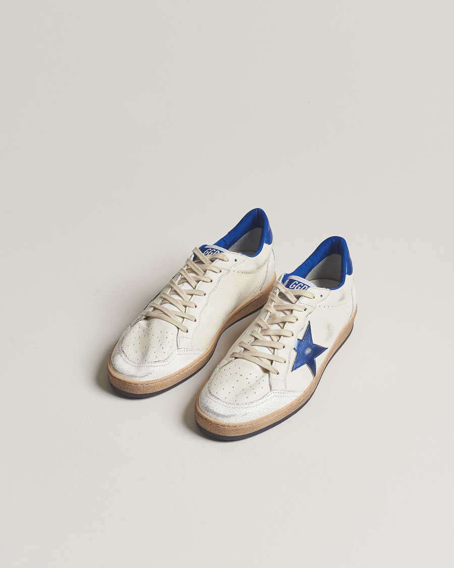 Homme | Golden Goose | Golden Goose | Deluxe Brand Ball Star Sneakers White/Blue