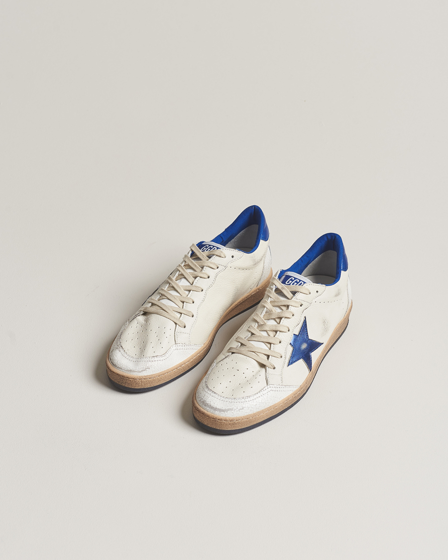 Homme | Golden Goose Ball Star Sneakers White/Blue | Golden Goose | Ball Star Sneakers White/Blue