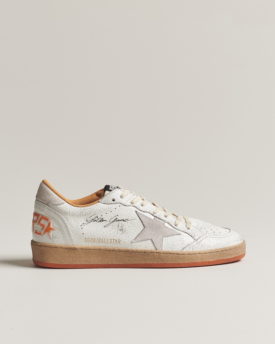 Homme | Golden Goose Deluxe Brand Ball Star Sneakers White/Orange | Golden Goose | Deluxe Brand Ball Star Sneakers White/Orange