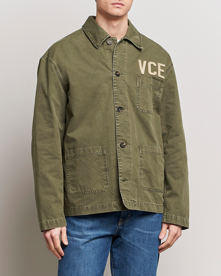 Homme | Manteaux Et Vestes | Golden Goose | Deluxe Brand Garment Dyed Work Shirt Military Green