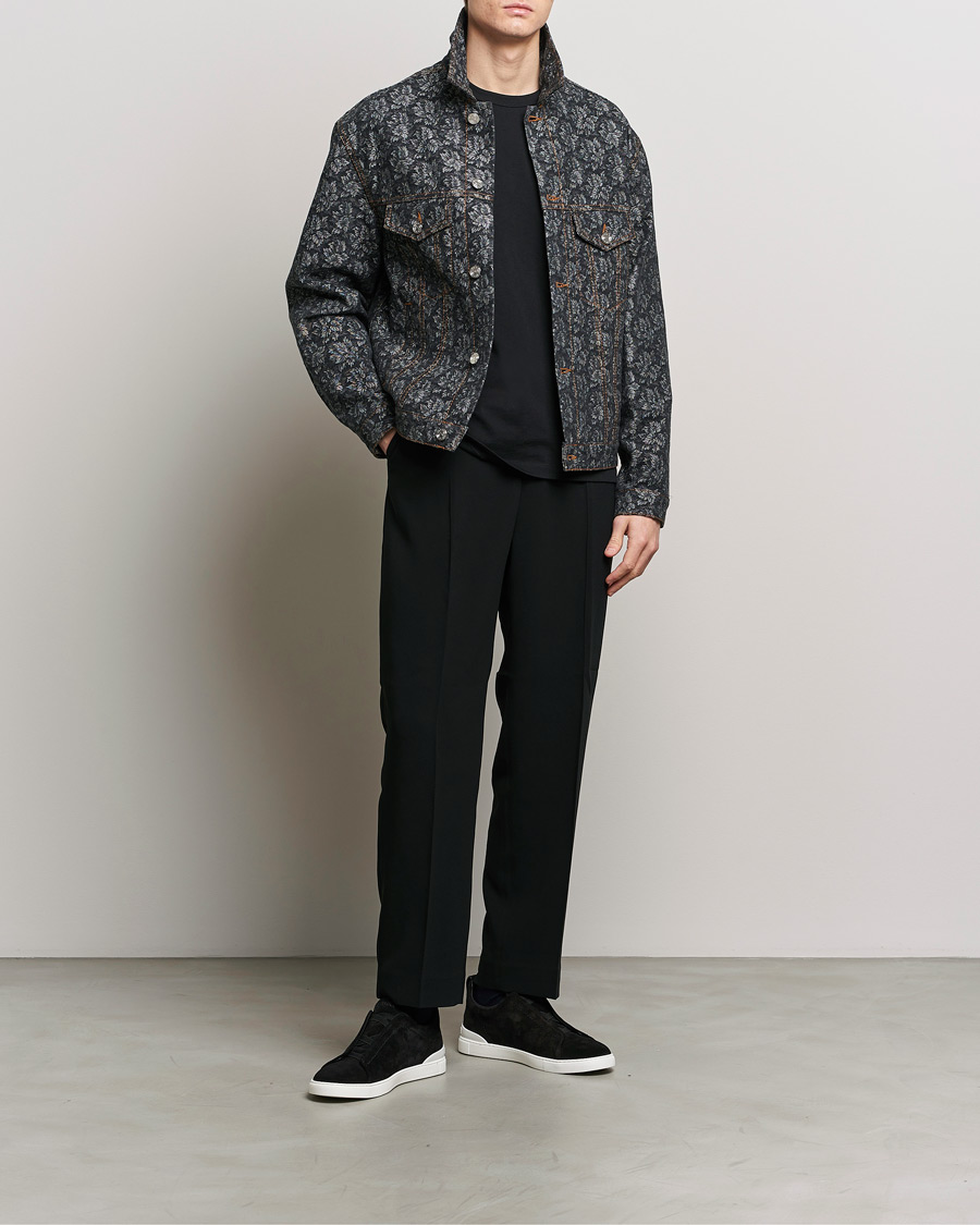 Homme | Manteaux Et Vestes | Etro | Jacquard Denim Jacket Dark Blue