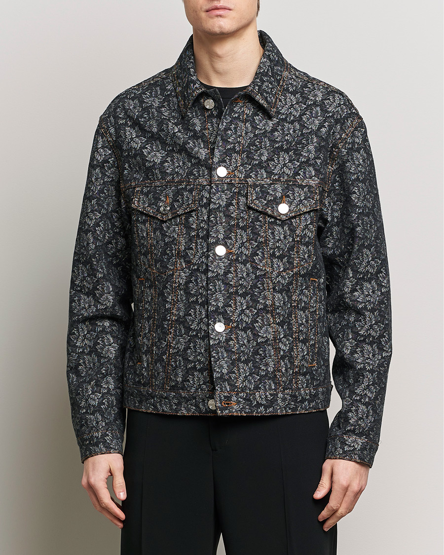 Homme | Manteaux Et Vestes | Etro | Jacquard Denim Jacket Dark Blue