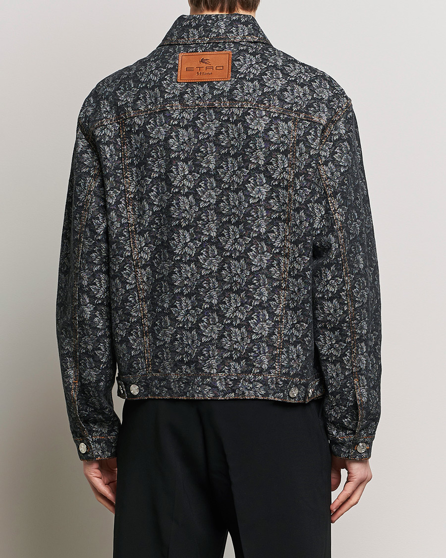 Homme | Manteaux Et Vestes | Etro | Jacquard Denim Jacket Dark Blue
