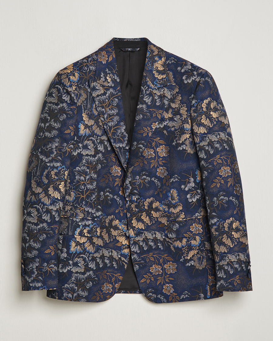 Homme | Blazers | Etro | Floral Jacquard Evening Jacket Navy
