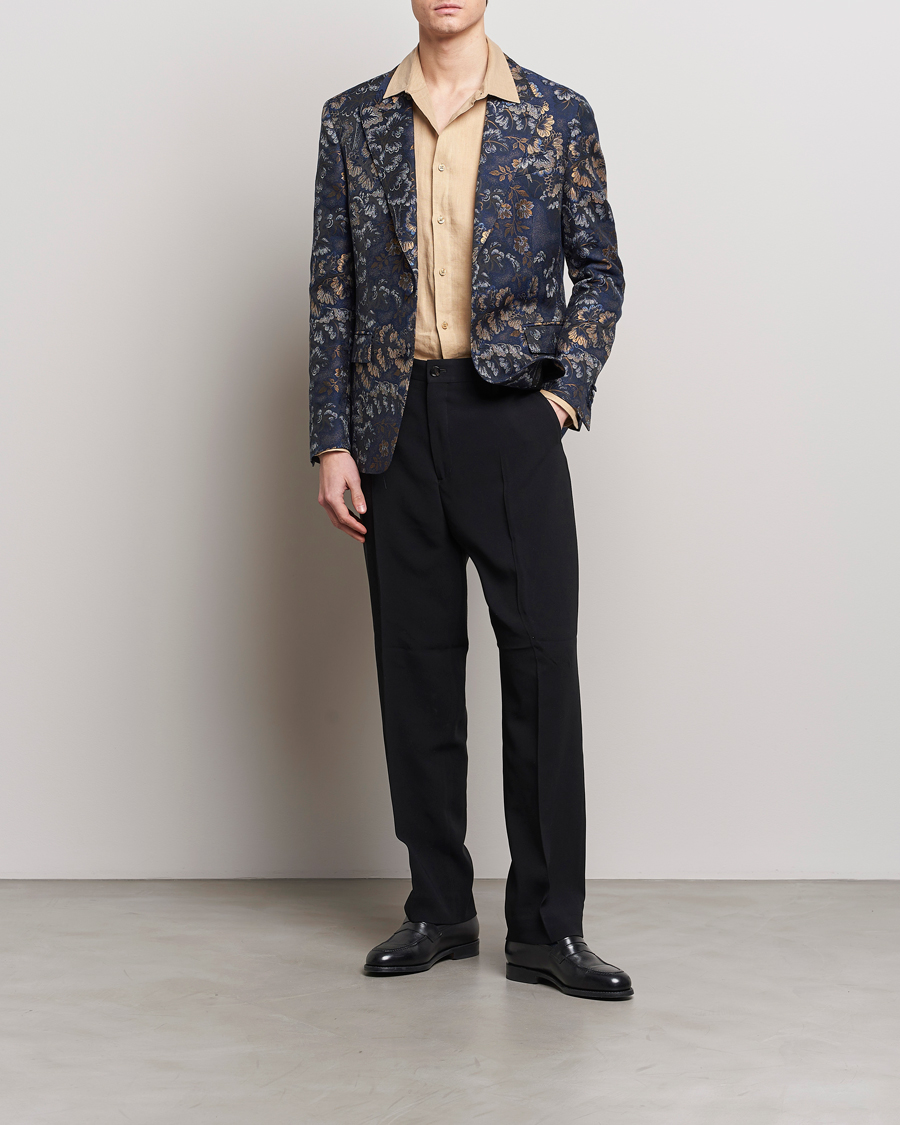 Homme | Blazers | Etro | Floral Jacquard Evening Jacket Navy