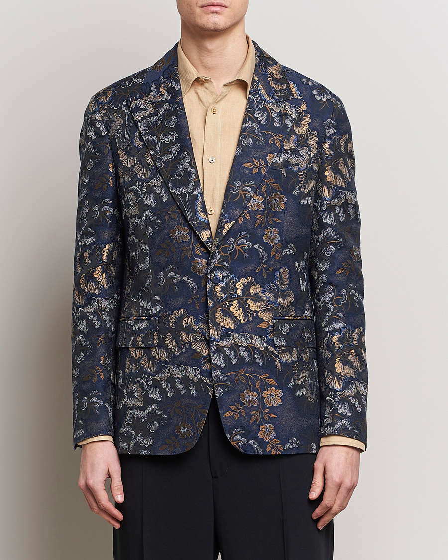 Homme |  | Etro | Floral Jacquard Evening Jacket Navy