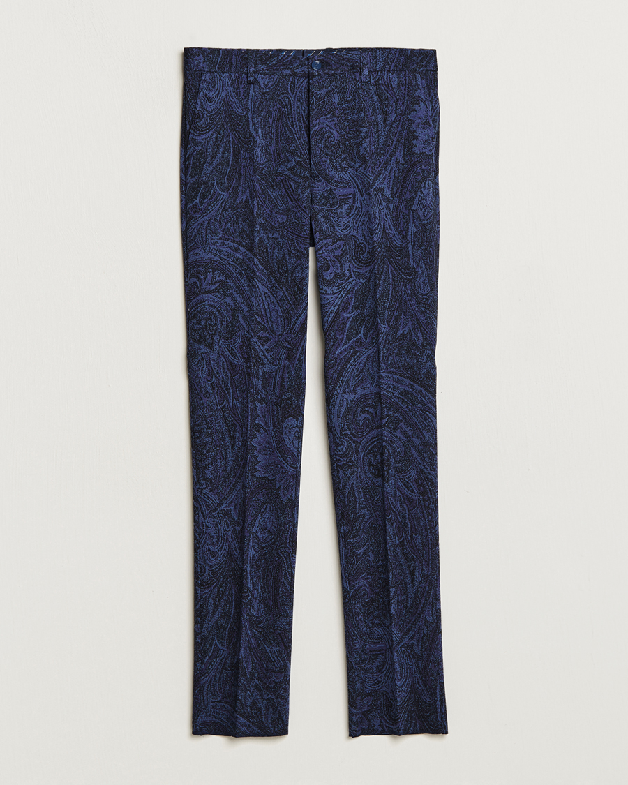 Homme | Pantalons | Etro | Tonal Paisley Trousers Navy