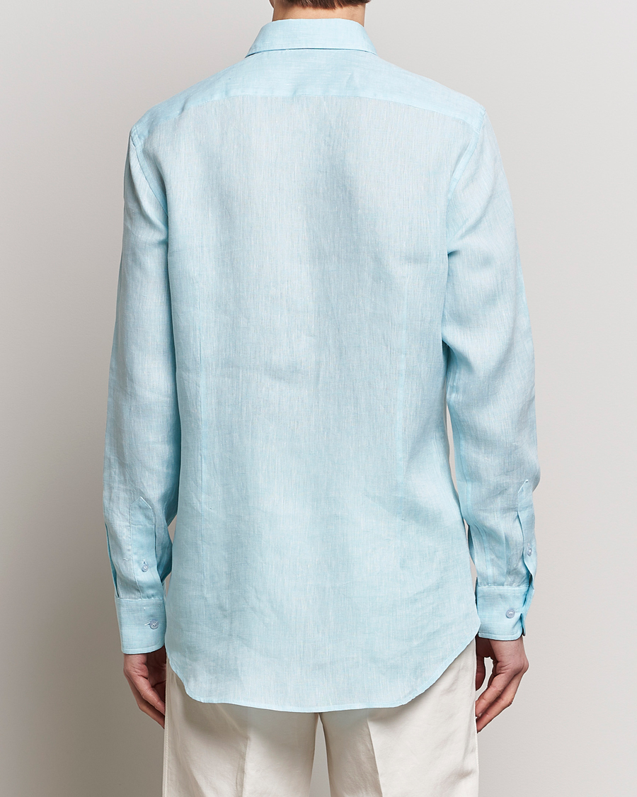 Homme | Chemises | Etro | Slim Fit Linen Shirt Light Blue