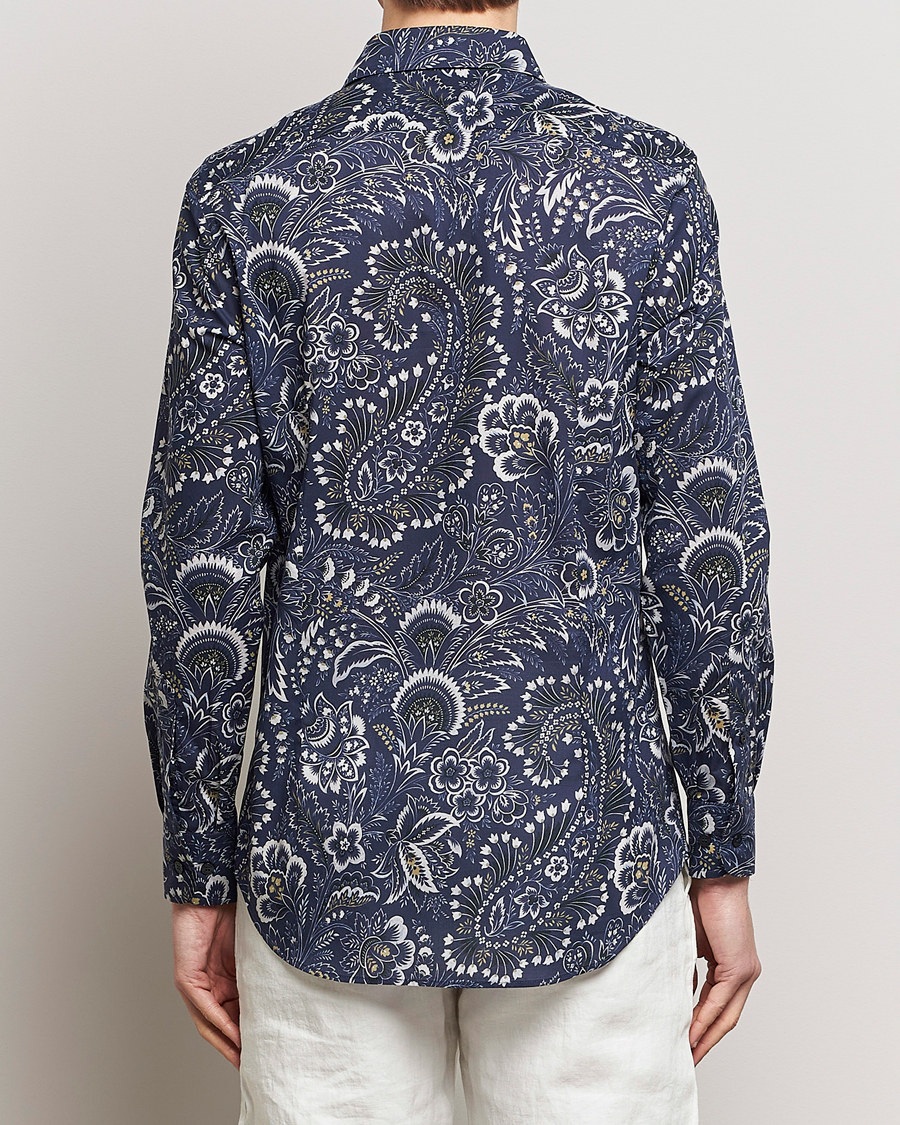 Homme | Chemises | Etro | Slim Fit Floral Print Shirt Navy