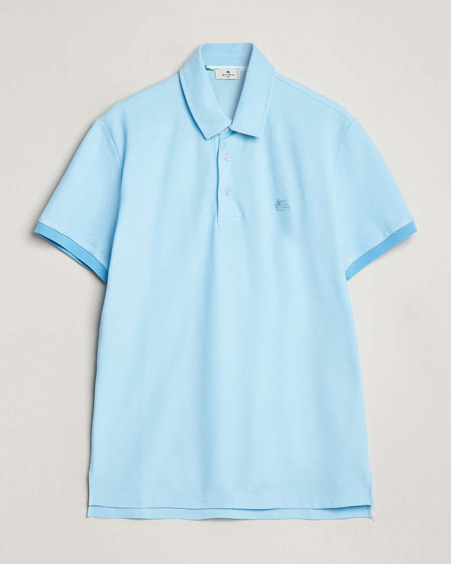 Homme | Polos | Etro | Contrast Paisley Polo Azzurro