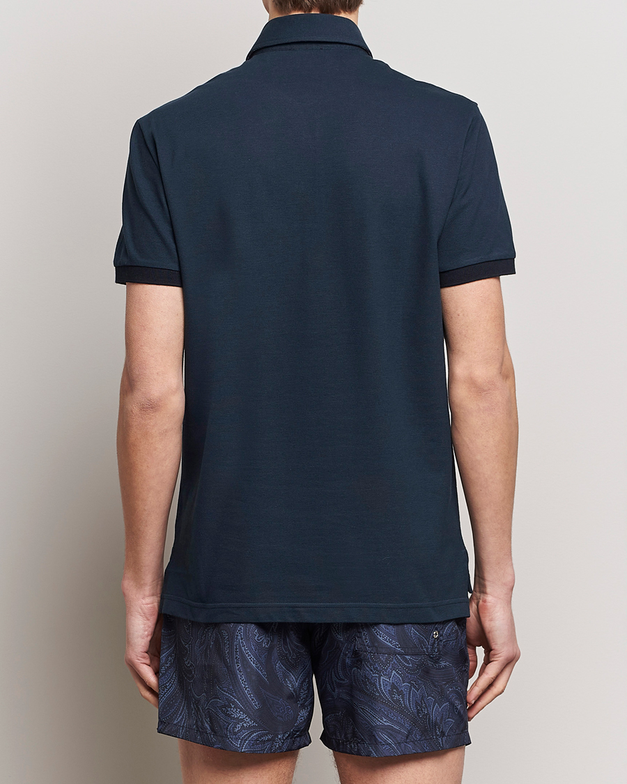 Homme | Polos | Etro | Contrast Paisley Polo Navy