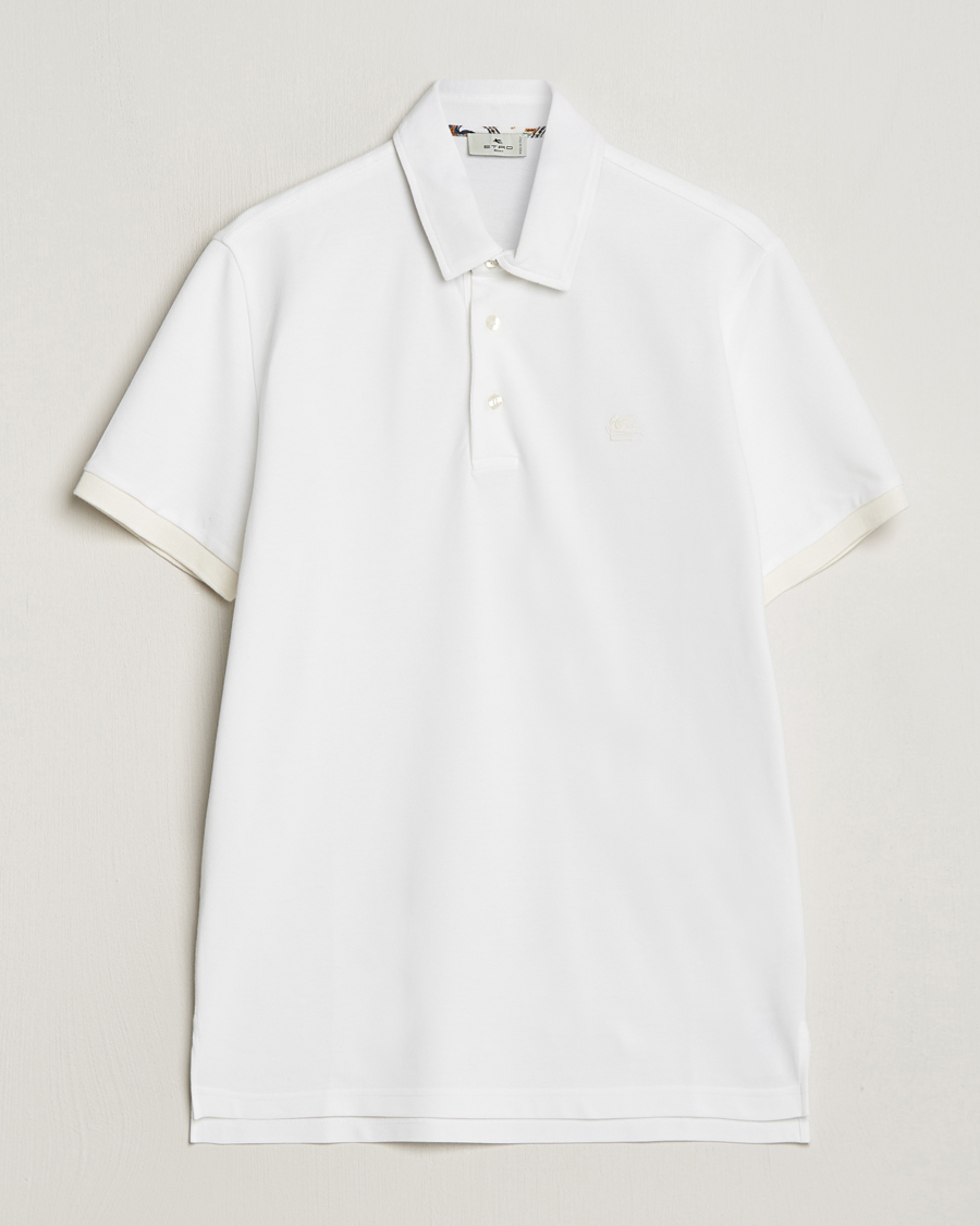 Homme | Polos | Etro | Contrast Paisley Polo White