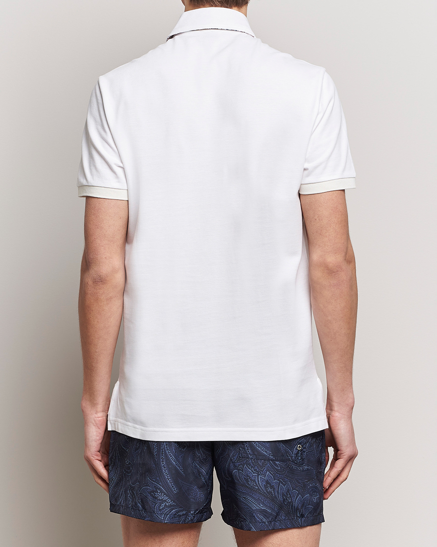 Homme | Polos | Etro | Contrast Paisley Polo White