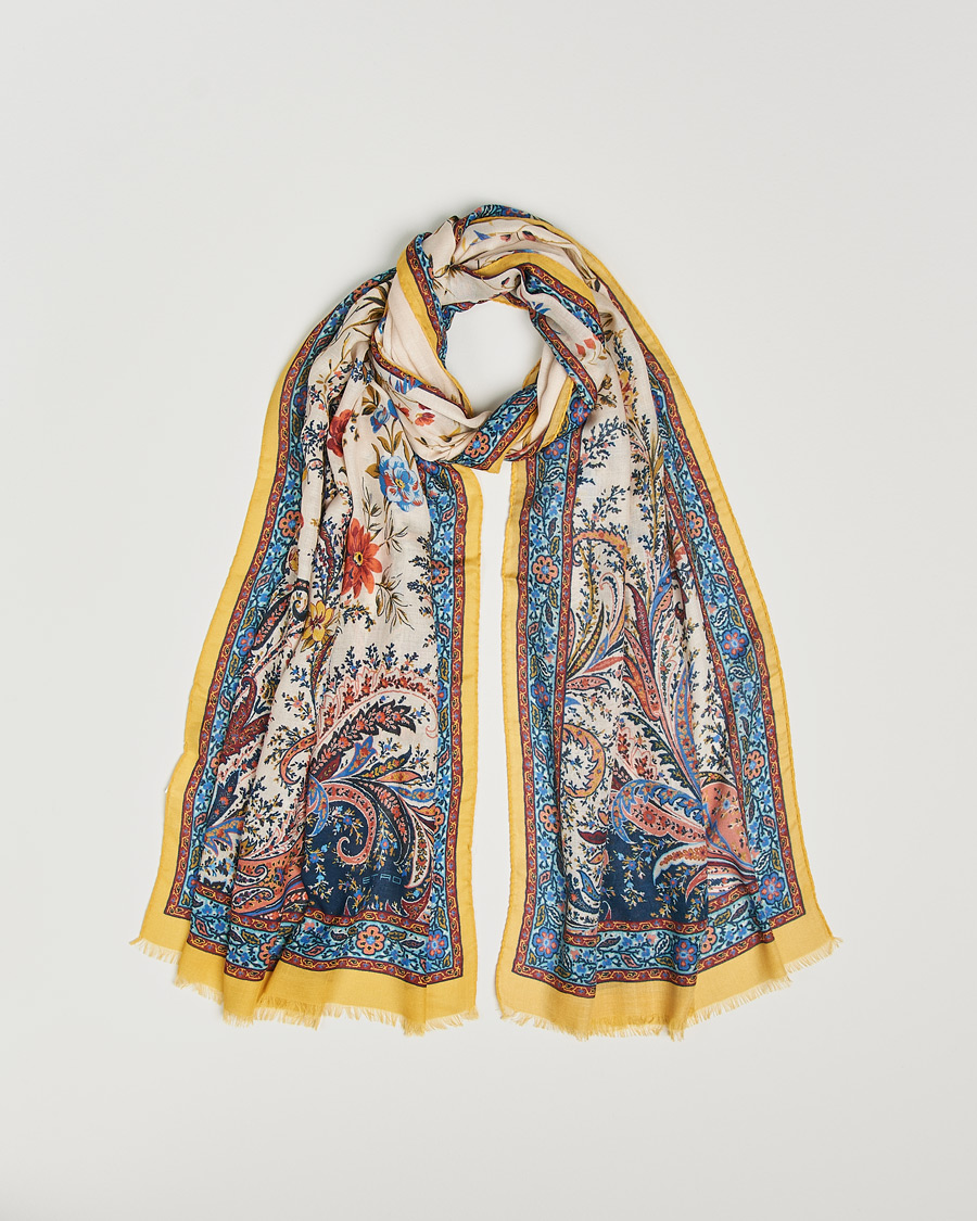 Homme | Etro Modal/Cashmere Printed Scarf Yellow | Etro | Modal/Cashmere Printed Scarf Yellow