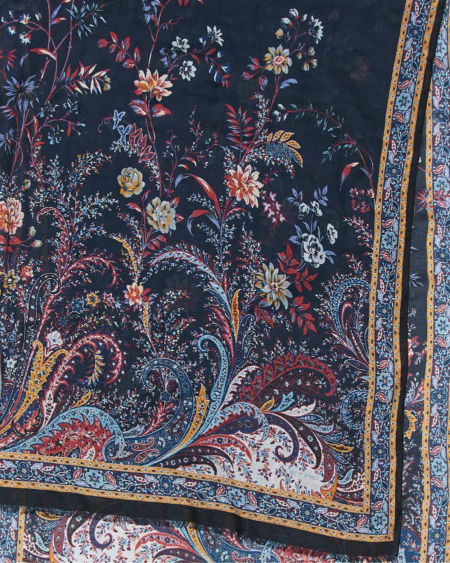 Homme | Etro Modal/Cashmere Printed Scarf Navy | Etro | Modal/Cashmere Printed Scarf Navy
