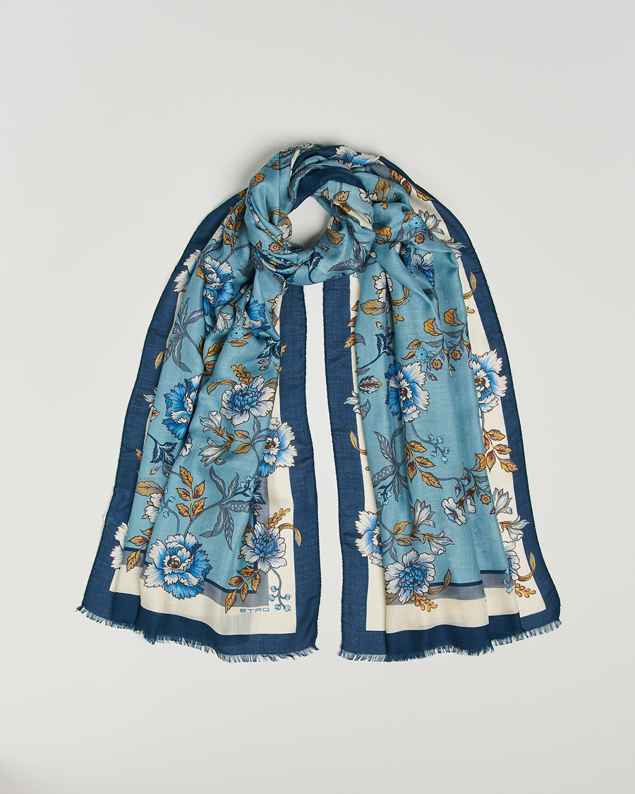 Homme | Etro Modal/Cashmere Printed Scarf Light Blue | Etro | Modal/Cashmere Printed Scarf Light Blue