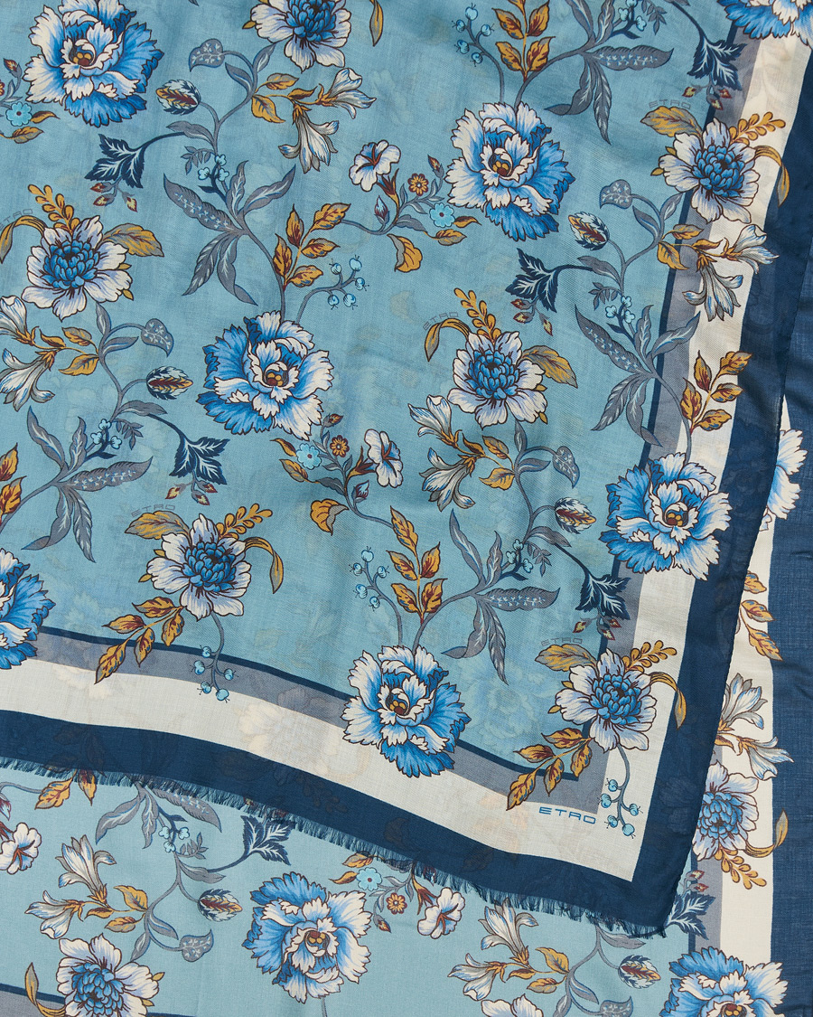 Homme | Etro Modal/Cashmere Printed Scarf Light Blue | Etro | Modal/Cashmere Printed Scarf Light Blue