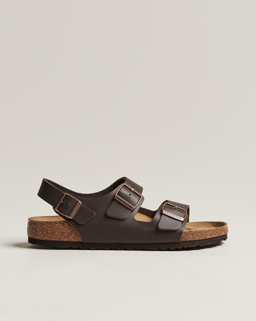 Homme | Sandales Et Mules | BIRKENSTOCK | Milano Classic Footbed Dark Brown Leather