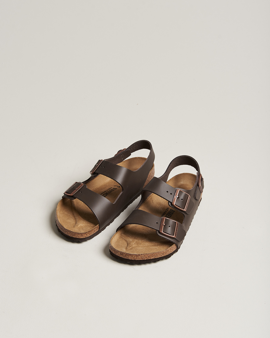 Homme | Sandales Et Mules | BIRKENSTOCK | Milano Classic Footbed Dark Brown Leather