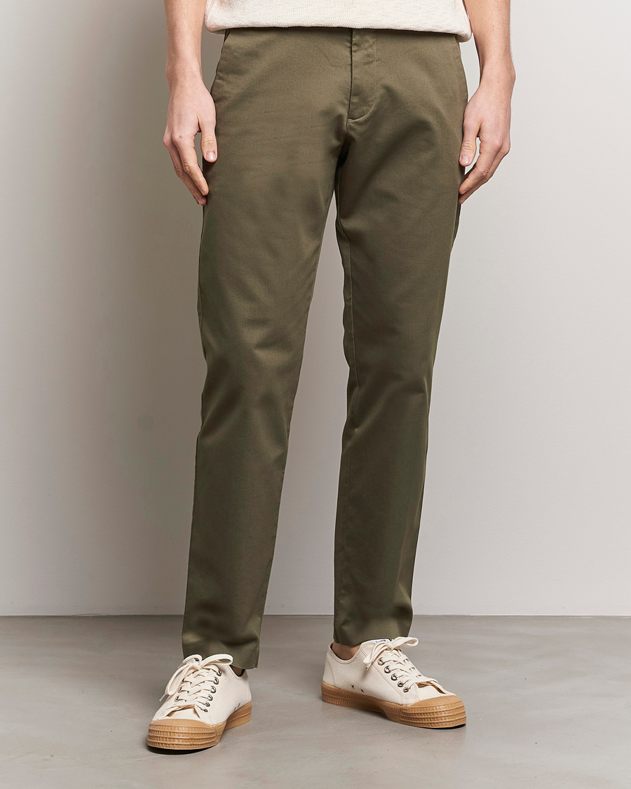 Homme | Pantalons | NN07 | Theo Regular Fit Stretch Chinos Capers Green