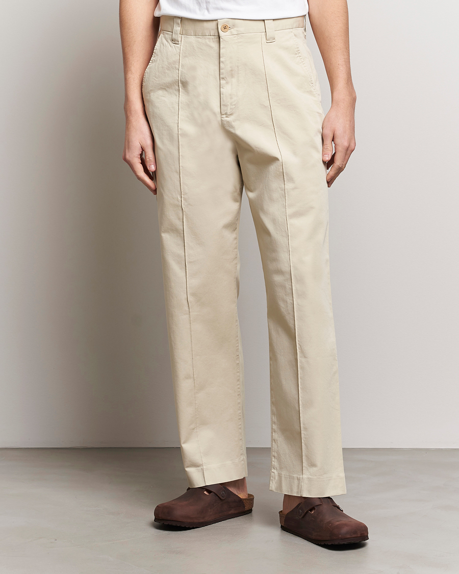 Homme | Chinos | NN07 | Tauber Pleated Trousers Ecru