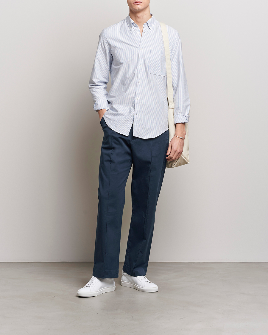 Homme | Pantalons | NN07 | Tauber Pleated Trousers Navy Blue