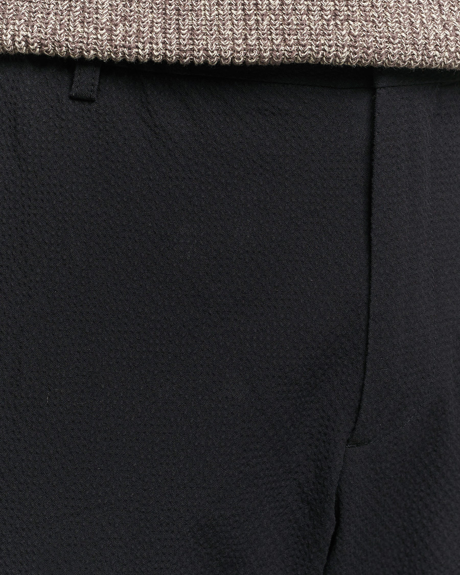 Homme | Pantalons | NN07 | Billie Seersucker Drawstring Trousers Black