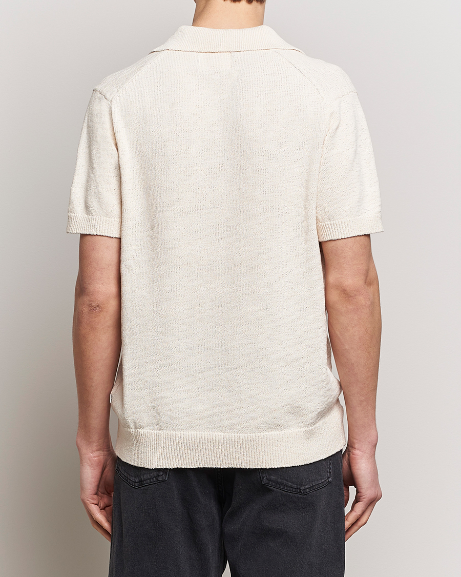 Homme | Polos | NN07 | Ryan Open Collar Knitted Polo Off White