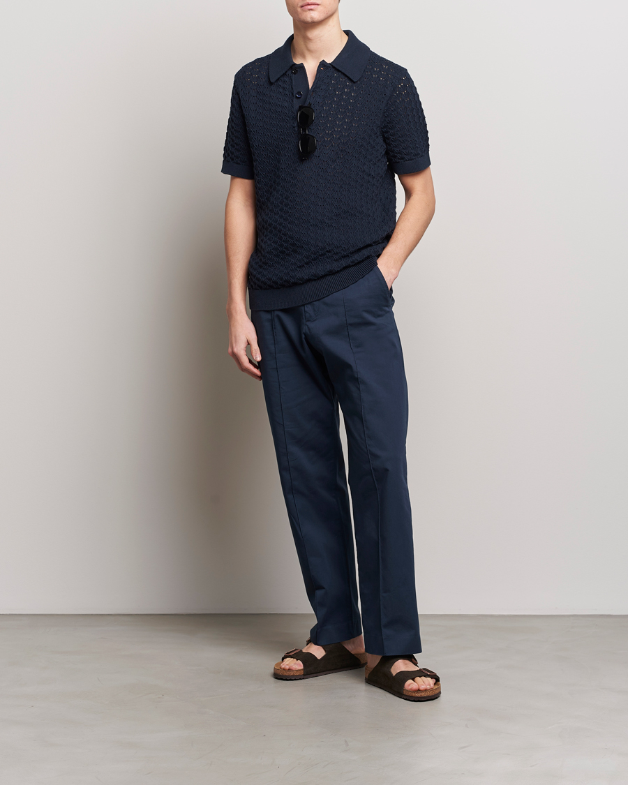 Homme | Polos | NN07 | Manuel Structured Polo Navy Blue