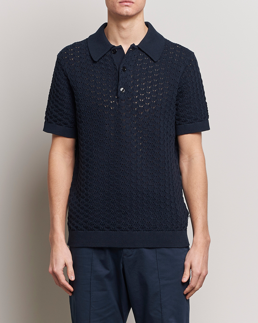 Homme | Polos À Manches Courtes | NN07 | Manuel Structured Polo Navy Blue