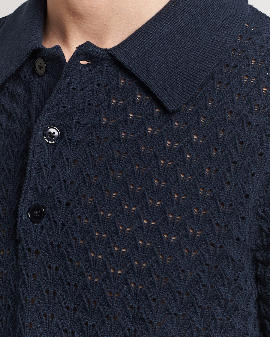 Homme | Polos | NN07 | Manuel Structured Polo Navy Blue