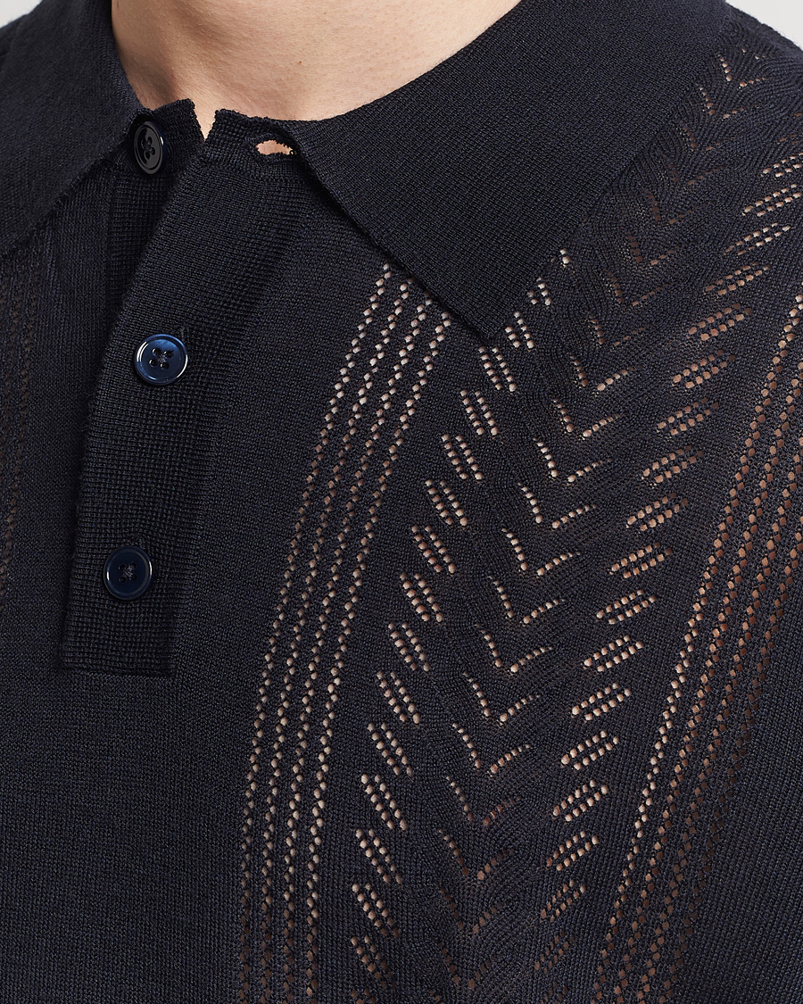 Homme | Polos | NN07 | Thor Knitted Polo Navy Blue