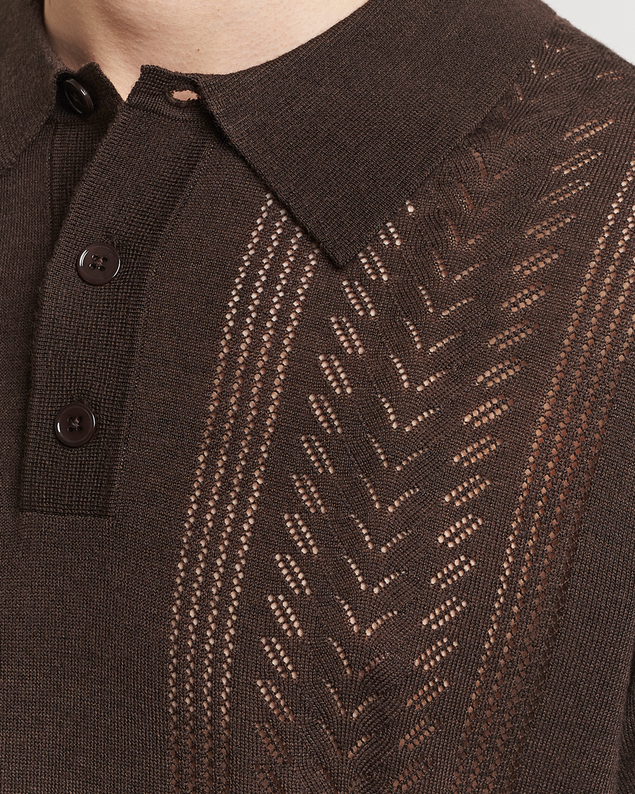 Homme | Polos | NN07 | Thor Knitted Polo Slate Brown