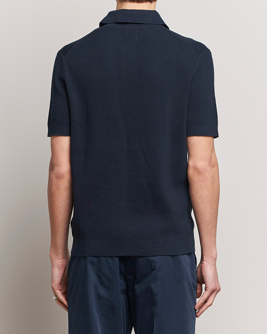 Homme | Polos | NN07 | Hansie Zip Polo Navy Blue