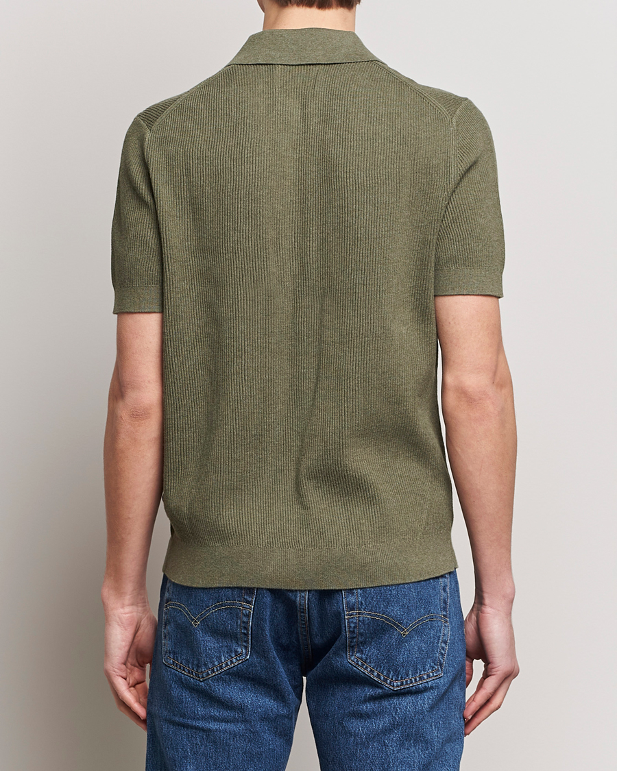 Homme | Polos | NN07 | Hansie Zip Polo Capers Green
