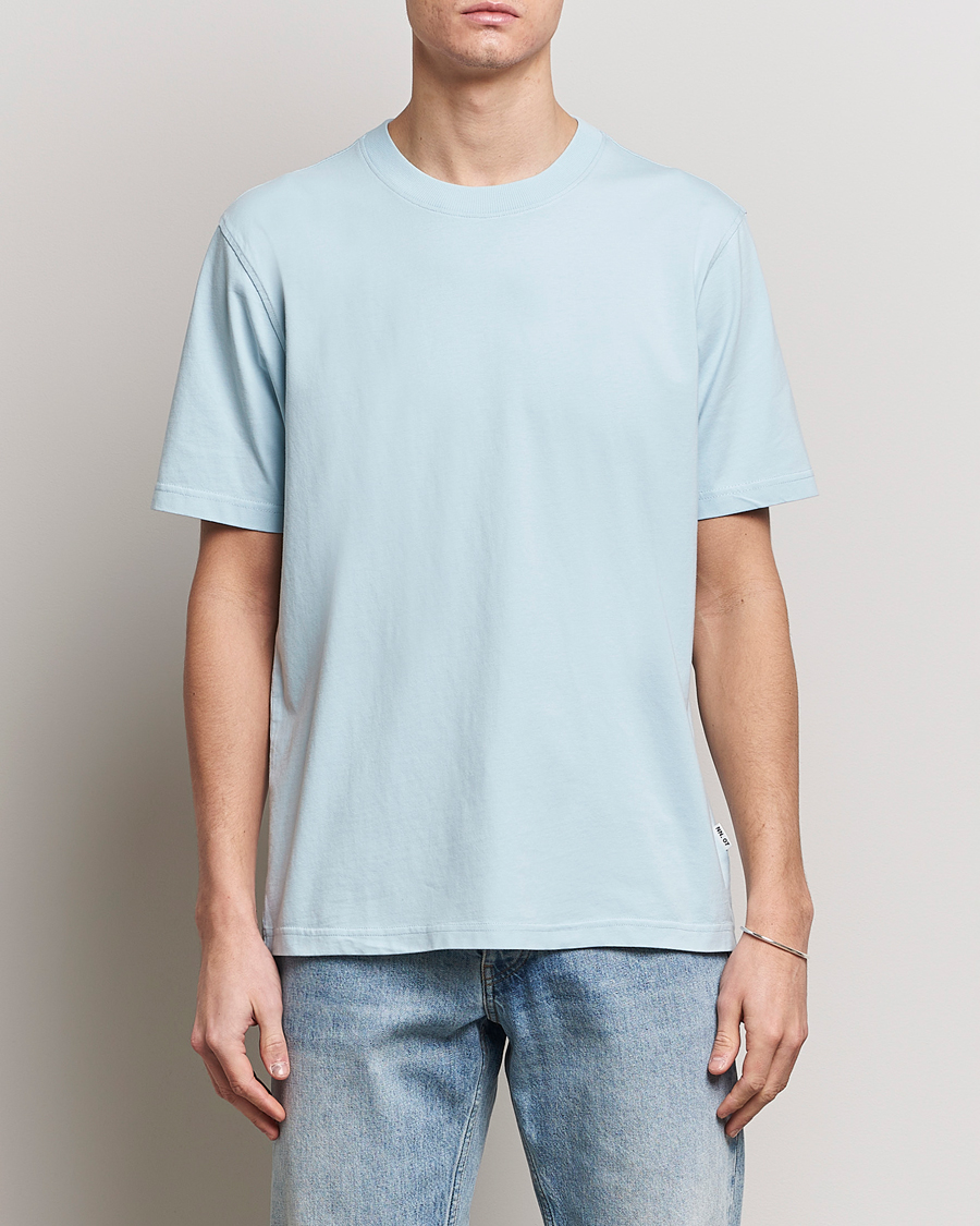 Homme | T-shirts À Manches Courtes | NN07 | Adam Pima Crew Neck T-Shirt Winter Sky 