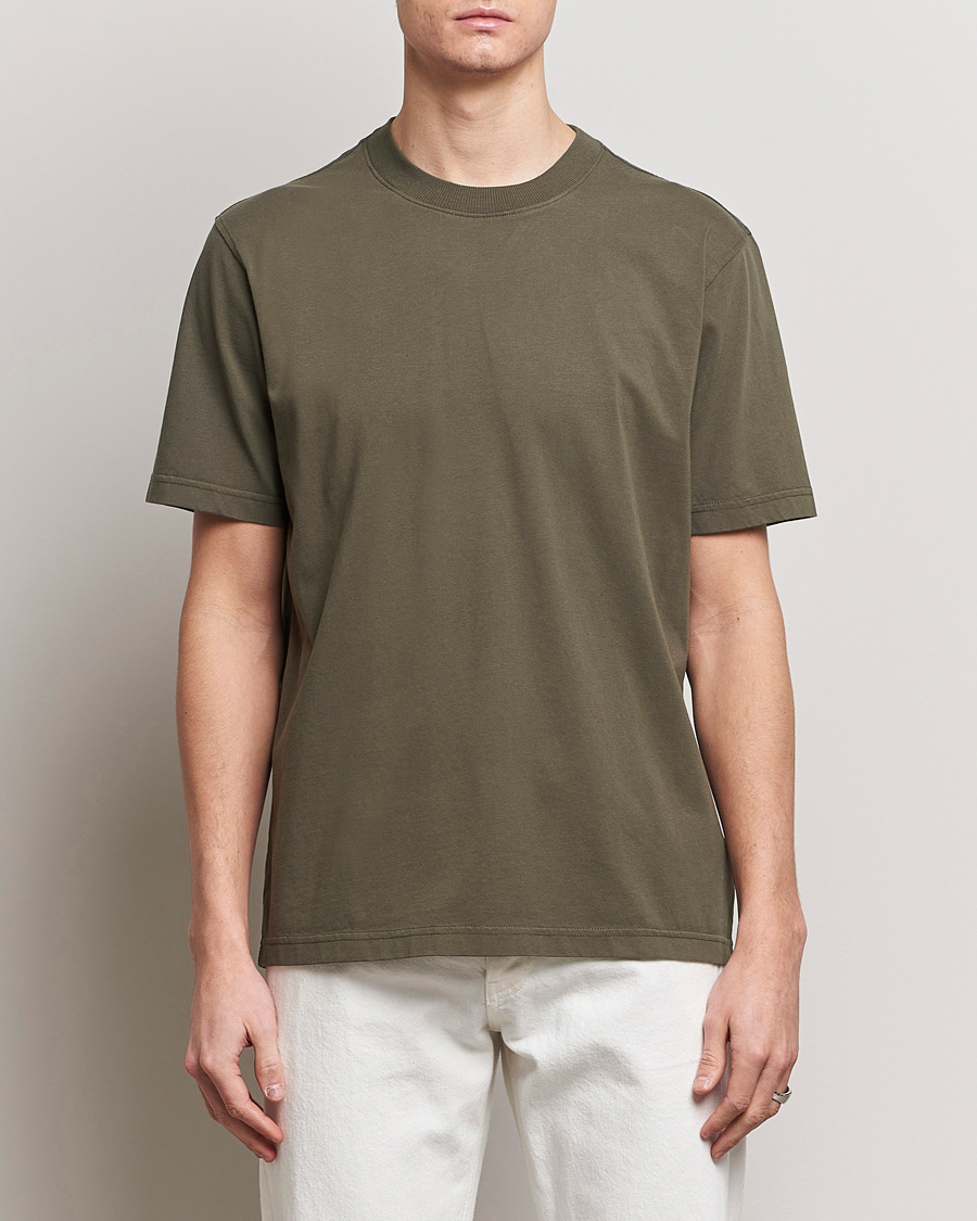 Homme | T-shirts À Manches Courtes | NN07 | Adam Pima Crew Neck T-Shirt Capers Green