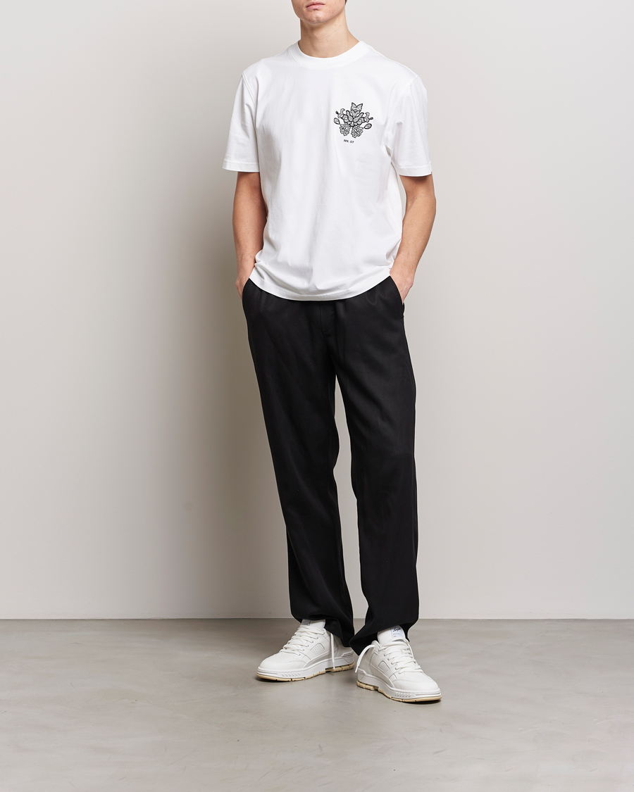 Homme | T-shirts | NN07 | Adam Printed Crew Neck T-Shirt White