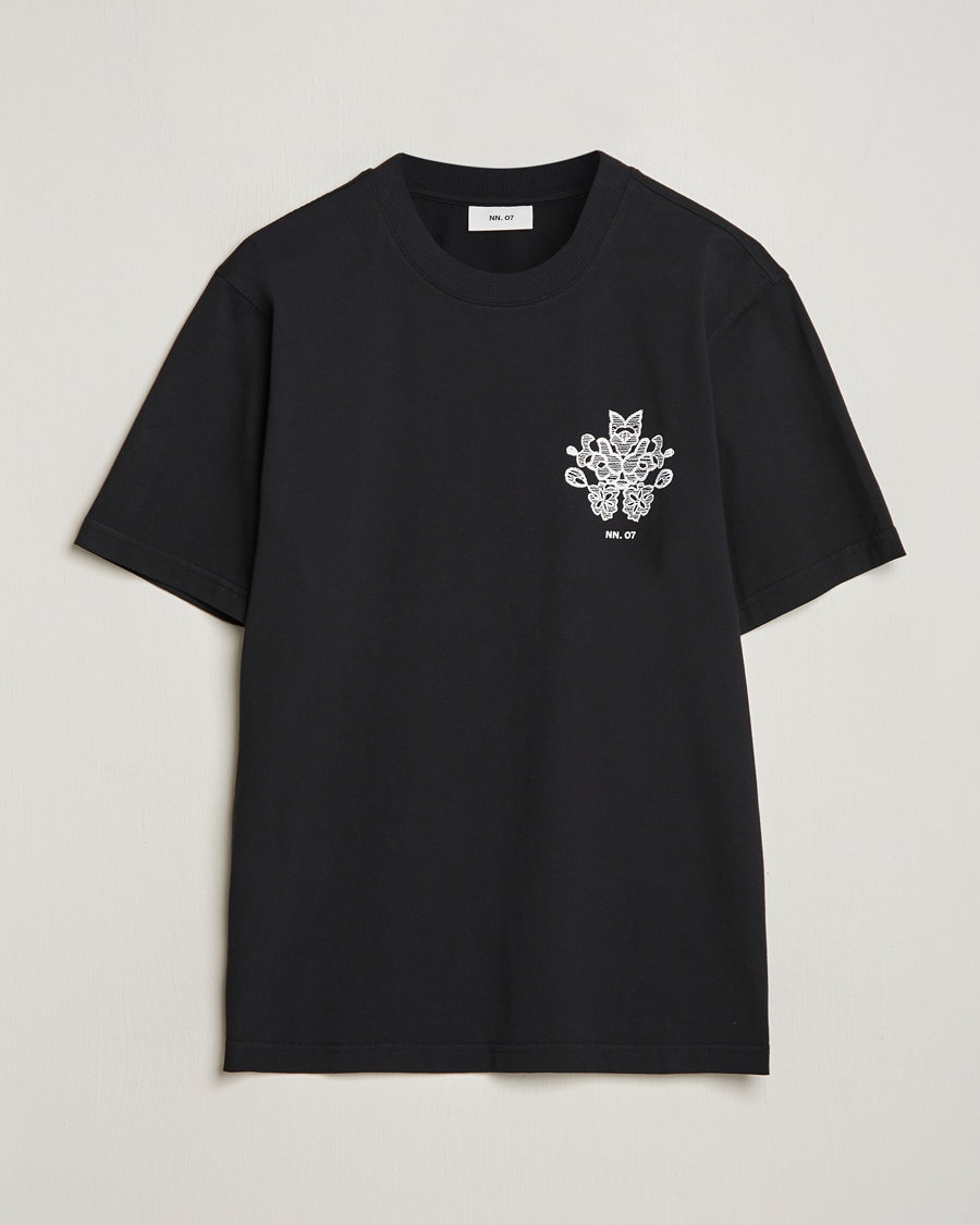 Homme | T-shirts | NN07 | Adam Printed Crew Neck T-Shirt Black