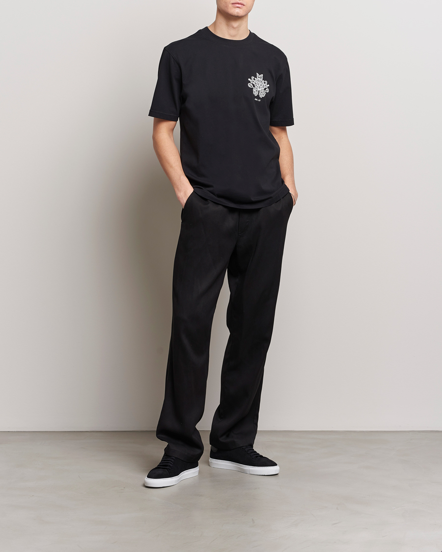 Homme | T-shirts | NN07 | Adam Printed Crew Neck T-Shirt Black