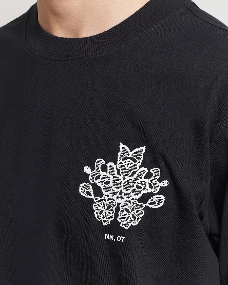Homme | T-shirts | NN07 | Adam Printed Crew Neck T-Shirt Black