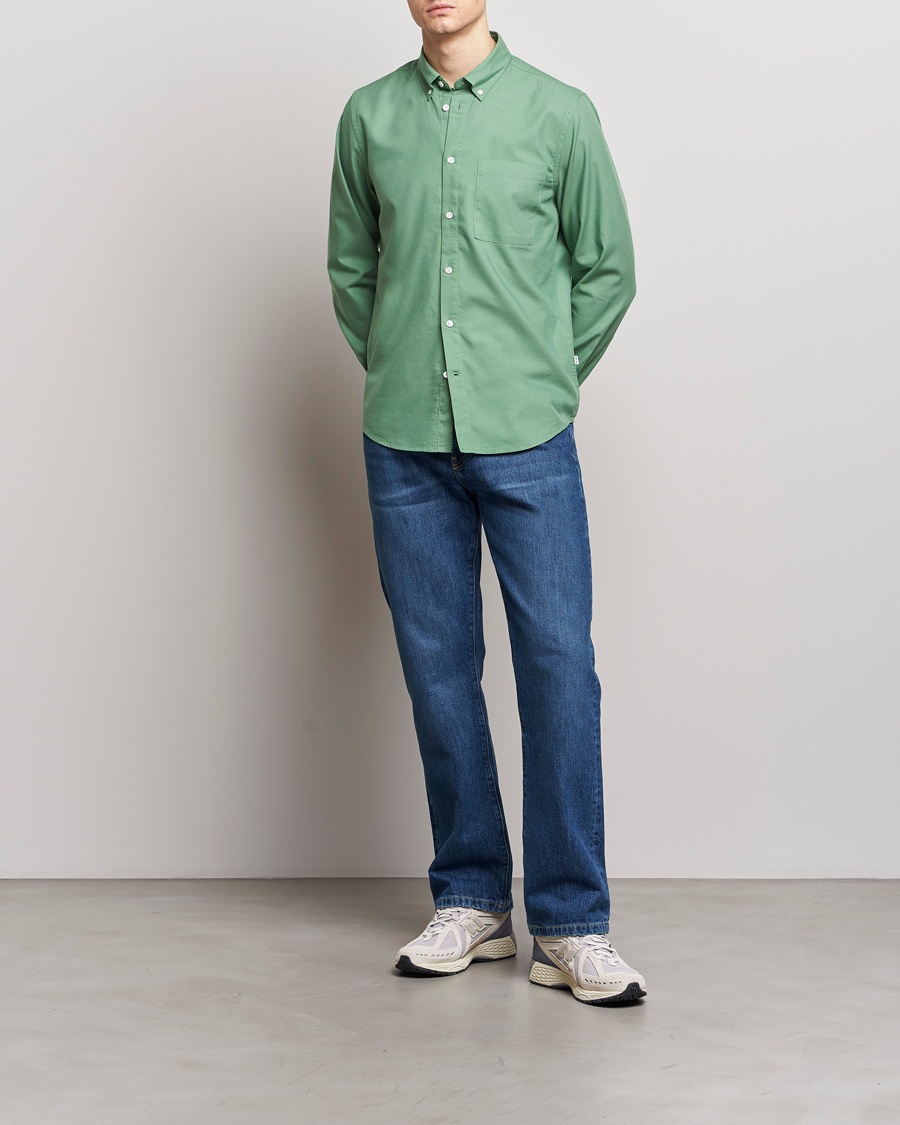 Homme | Chemises | NN07 | Arne Tencel Shirt Hedge Green