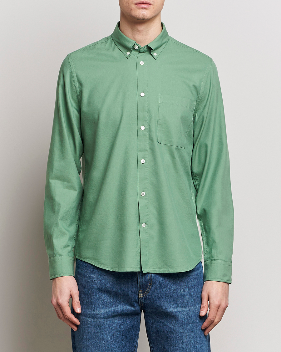 Homme | Chemises | NN07 | Arne Tencel Shirt Hedge Green
