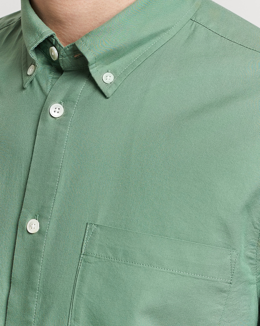 Homme | Chemises | NN07 | Arne Tencel Shirt Hedge Green