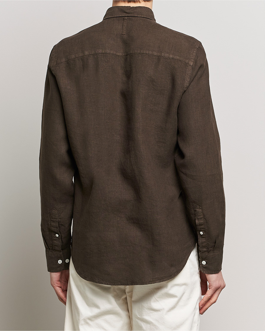 Homme | Chemises | NN07 | Arne Linen Shirt Demitasse Brown