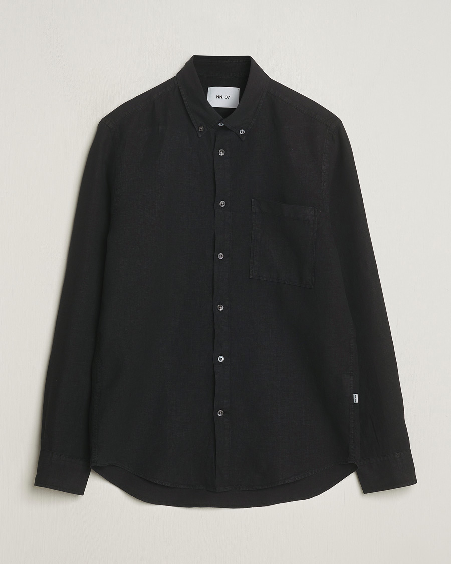 Homme | Chemises | NN07 | Arne Linen Shirt Black