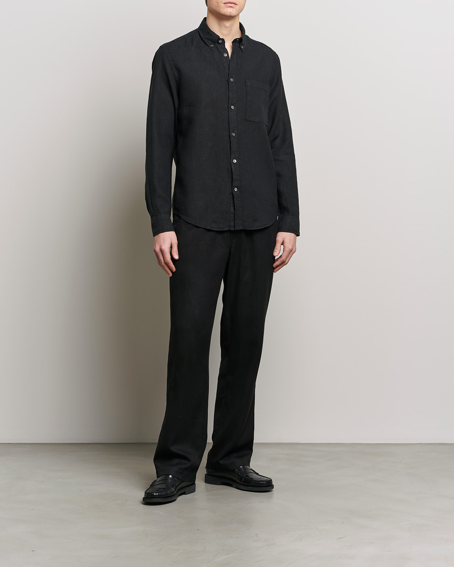 Homme | Chemises | NN07 | Arne Linen Shirt Black