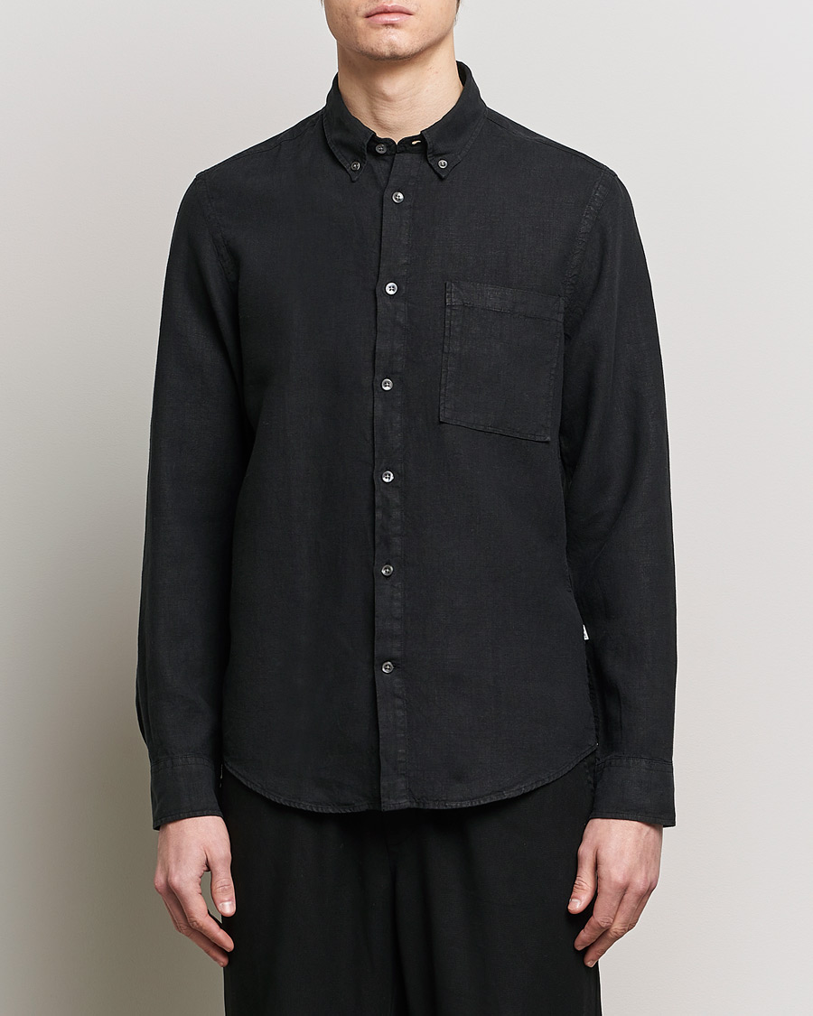 Homme |  | NN07 | Arne Linen Shirt Black
